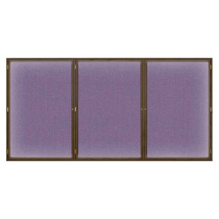 United Visual Products Open Faced Easy Tack Board, 72"x48", Blue Fabric/Gold UV9010AEZ-BLUE-GOLD